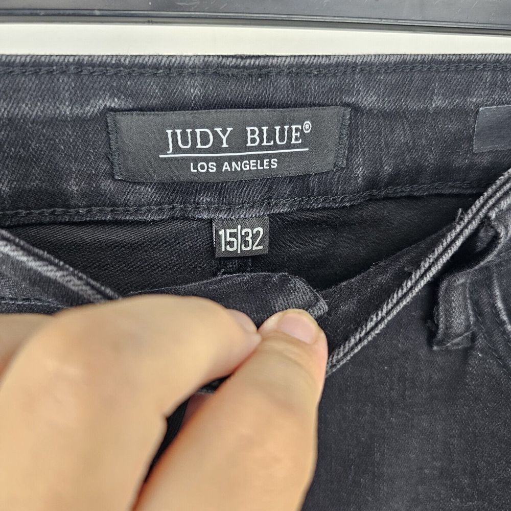 Judy Blue Black, Mid-Rise Destroyed Slim Fit - JB88137 Women's Size 15/32 - Picture 9 of 11